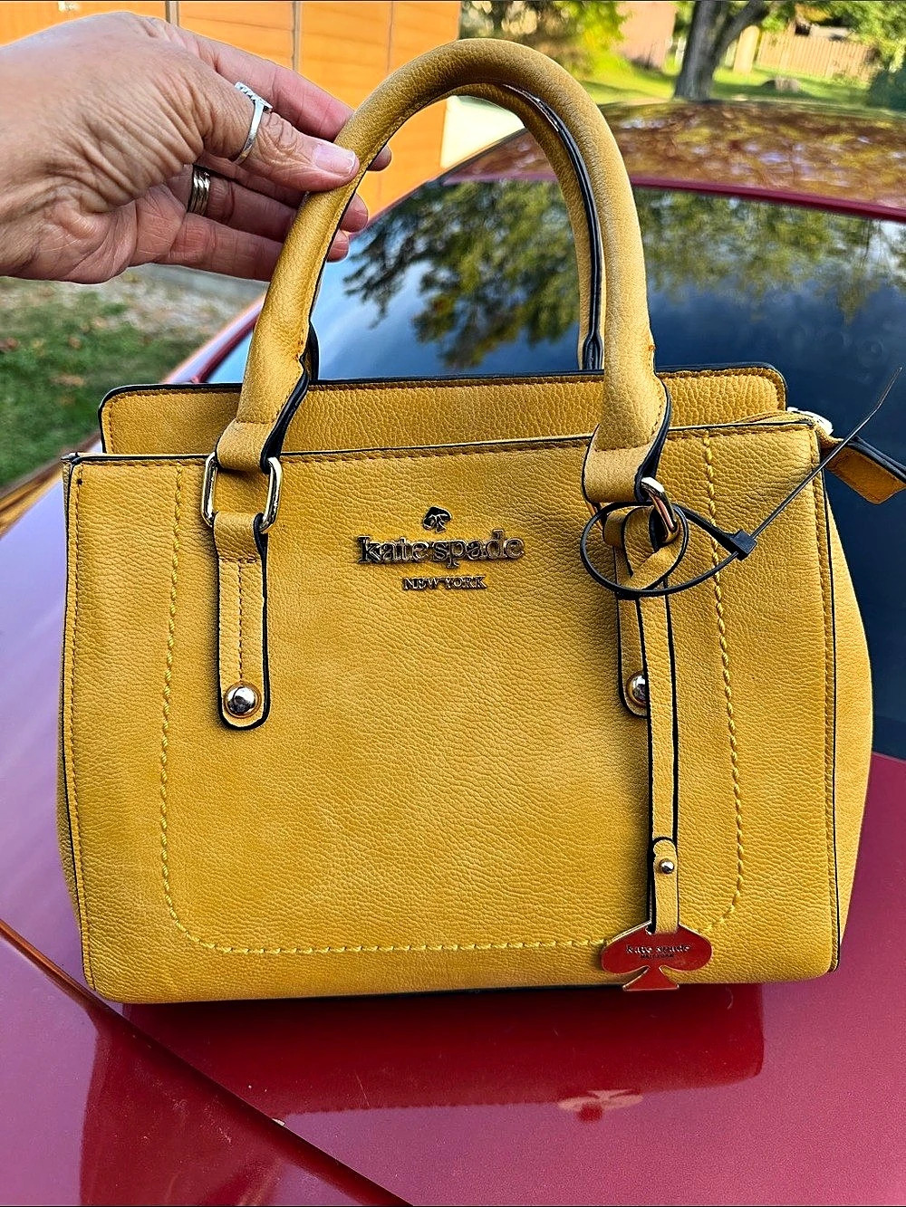Kate Spade Structured Satchel in Yellow